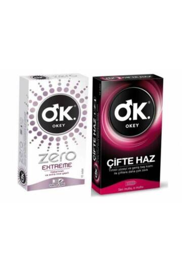 Prezervatif Zero Extreme 10 Lu + Çifte Haz 10 Lu