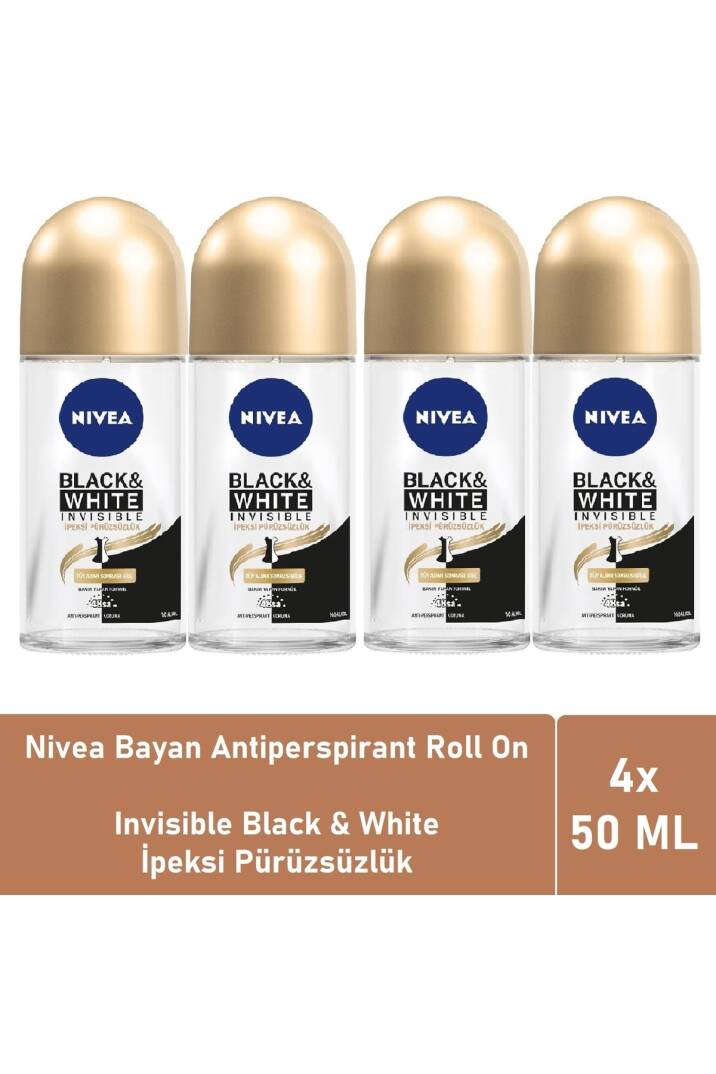 Roll On Invisible Black White Ipeksi Pürüzsüzlük 50 ml - 4'lü Avantaj Paketi - 1