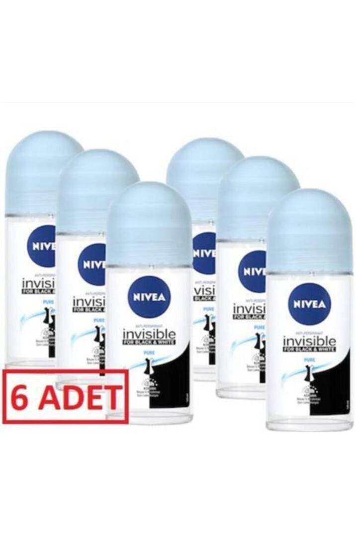 Roll-on Kadın 50 Ml.ınvisible Black&whi Pure X 6 Adet - 1