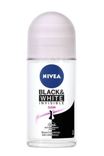 Roll On Kadın Deodorant 50ml Black And White Clear Women Roll On Deodorant Iz Bırakmaz