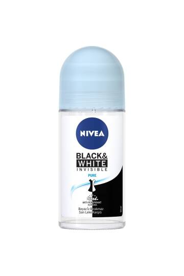 Roll-On Kadın Invisible Black White Pure 50 ml X 6 Adet
