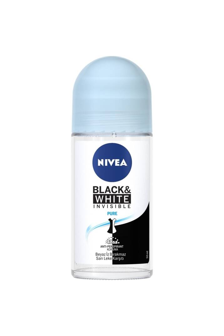 Roll-On Kadın Invisible Black White Pure 50 ml X 6 Adet - 1
