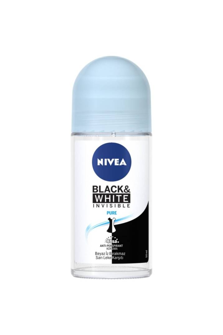 Roll-on Kadın Invisible Black White Pure 50ml X 6 Adet - 1
