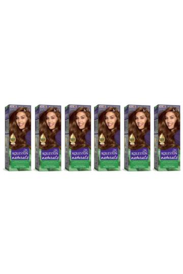 Saç Boyası Ayışığı Kahvesi Naturals 6.73 6 Lı Paket - 1