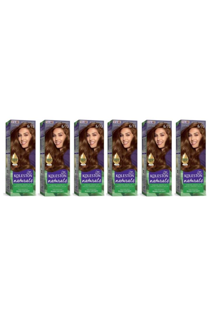 Saç Boyası Ayışığı Kahvesi Naturals 6.73 6 Lı Paket - 1