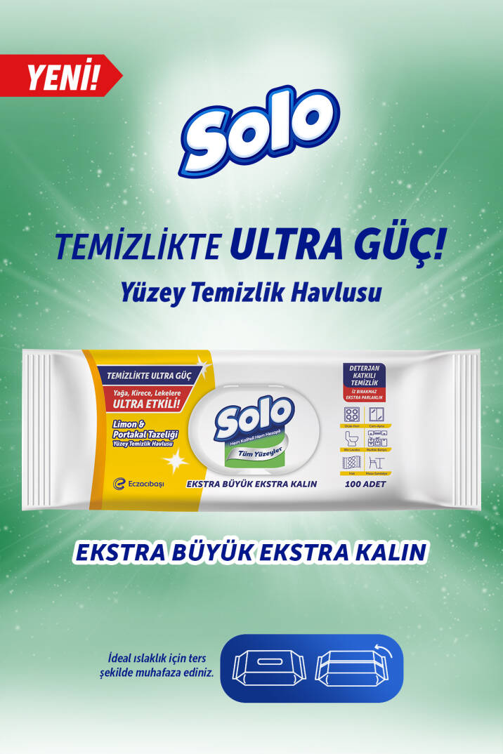Temizlikte Ultra Güç Limon&Portakal Tazeliği Yüzey Temizlik Havlusu 3'Lü 300 Yaprak - 2