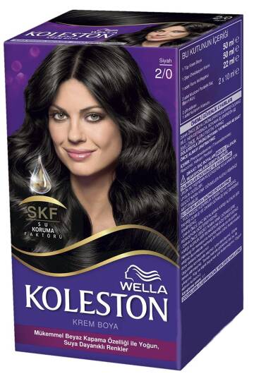 Wella Koleston 2/0 Siyah Krem Saç Boyası 50 Ml