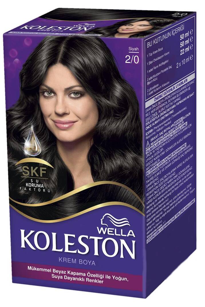Wella Koleston 2/0 Siyah Krem Saç Boyası 50 Ml - 1